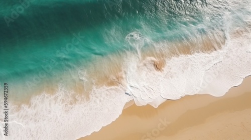 Summer Escape  Beach Aerial View - Natural Textured Background for Vacation