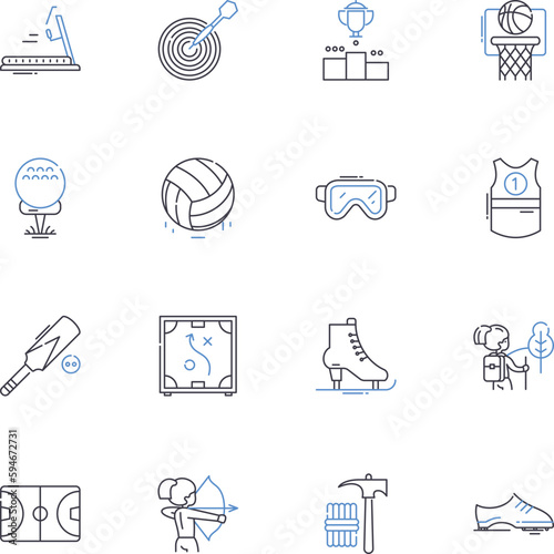 Yoga line icons collection. Asana, Breath, Meditation, Om, Chakra, Mindfulness, Flexibility vector and linear illustration. Balance,Strength,Namaste outline signs set