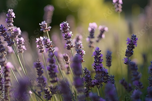 field of lavender,lavender flowers in the field, ai generative