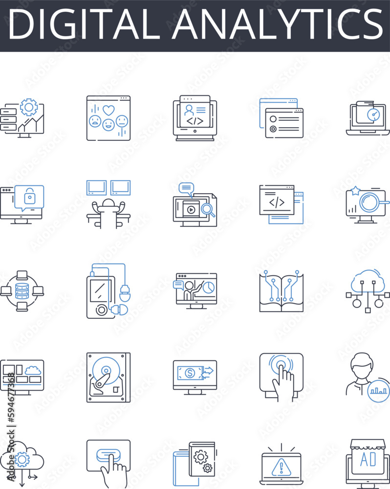 Digital analytics line icons collection. Recruitment, Development, Retention, Diversity, Assessment, Succession, Planning vector and linear illustration. Leadership,Innovation,Motivation outline signs