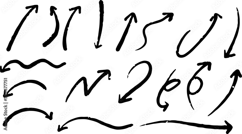 hand drawn arrow on transparent background. PNG hand drawn arrow on transparent background. PNG