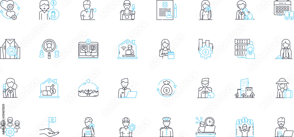 Vocation Calling linear icons set. Purpose, Passion, Fulfillment, Mission, Guidance, Direction, Destiny line vector and concept signs. Inspiration,Conviction,Clarity outline illustrations Vocation Calling linear icons set. Purpose, Passion, Fulfillment, Mission, Guidance, Direction, Destiny line vector and concept signs. Inspiration,Conviction,Clarity outline illustrations