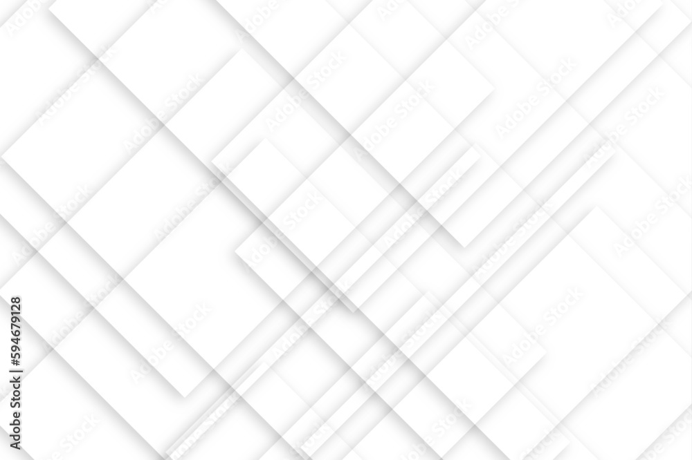 Abstract white and grey geometric glossy square lines background. Abstract geometric banner design. Abstract wavy white lines background.
