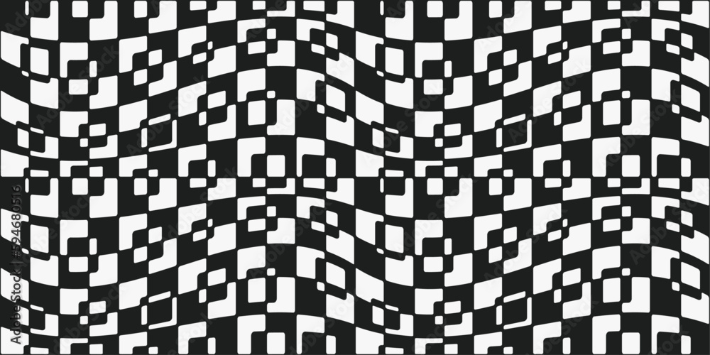 Curly canvas of checkered rounded shapes. For prints, seamless surfaces, pillows, textiles, wallpaper, packaging, interior. Curly canvas of checkered rounded shapes. For prints, seamless surfaces, pillows, textiles, wallpaper, packaging, interior.