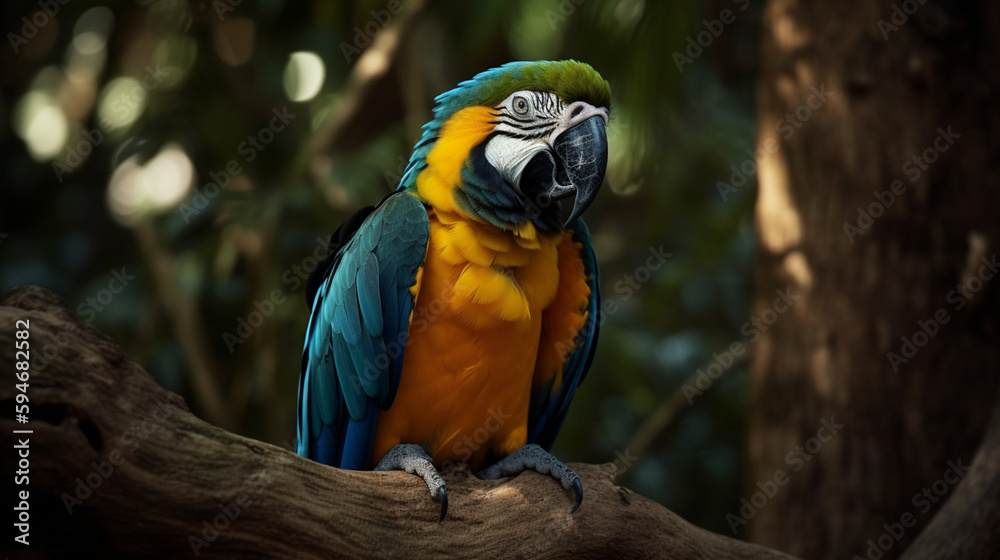 Feathered Friends: A Stunning Close-Up of a Colorful Parrot