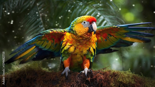 Feathered Friends: A Stunning Close-Up of a Colorful Parrot