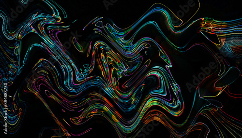 colorful wave glowing edges abstract background