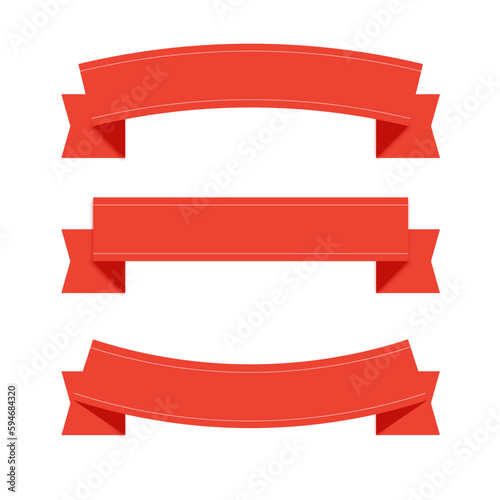 Free Download RED RIBBONS WITH A WHITE LINE - GFXLoad
