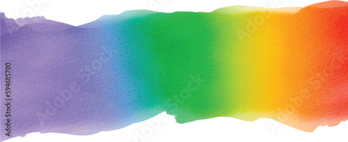 Rainbow  flag watercolor background.LGBT  Pride month texture concept. vector