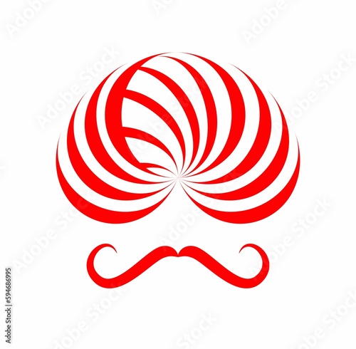 Rajasthani muchad man red pagdi vector.