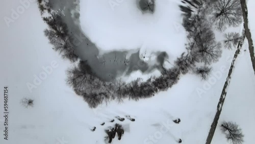 Milwaukee - Frozen Lake and Snow Ground