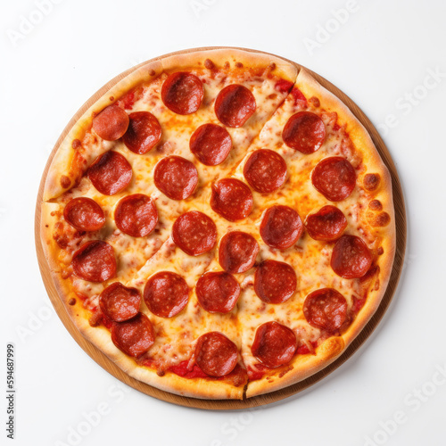 Isolated Pizza Pepperoni, generative ai