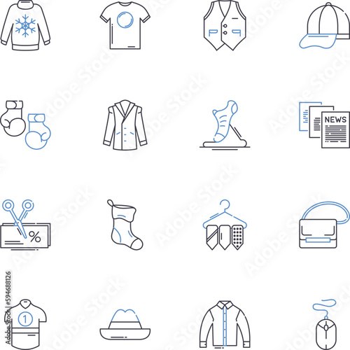 Trading center and client line icons collection. Investment, Stocks, Securities, Commodities, Forex, Derivatives, Trading vector and linear illustration. Brokerage,Portfolio,Earnings outline signs set