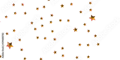 XMAS Stars - Holiday golden decoration, glitter frame isolated -