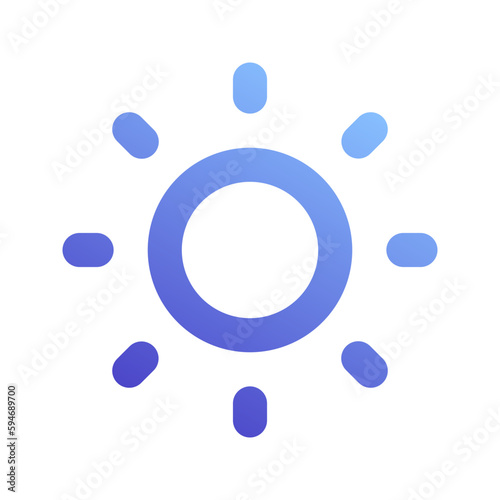 brightness low gradient icon