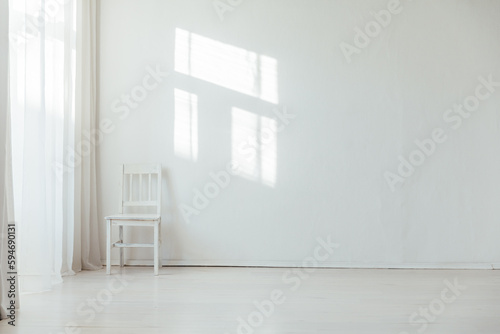 Interior white chair in bright room furniture © dmitriisimakov