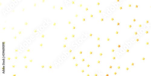 XMAS Stars - Holiday golden decoration, glitter frame isolated - PNG