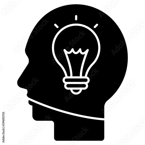 Modern design icon of creative brain