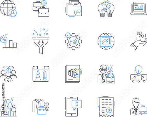Wealth asset line icons collection. Gold, Real estate, Investment, Equity, Cryptocurrency, Stock, Luxury vector and linear illustration. Portfolio,Property,Assets outline signs set