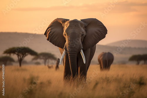 Imposanter Elefant in seiner natürlichen Umgebung