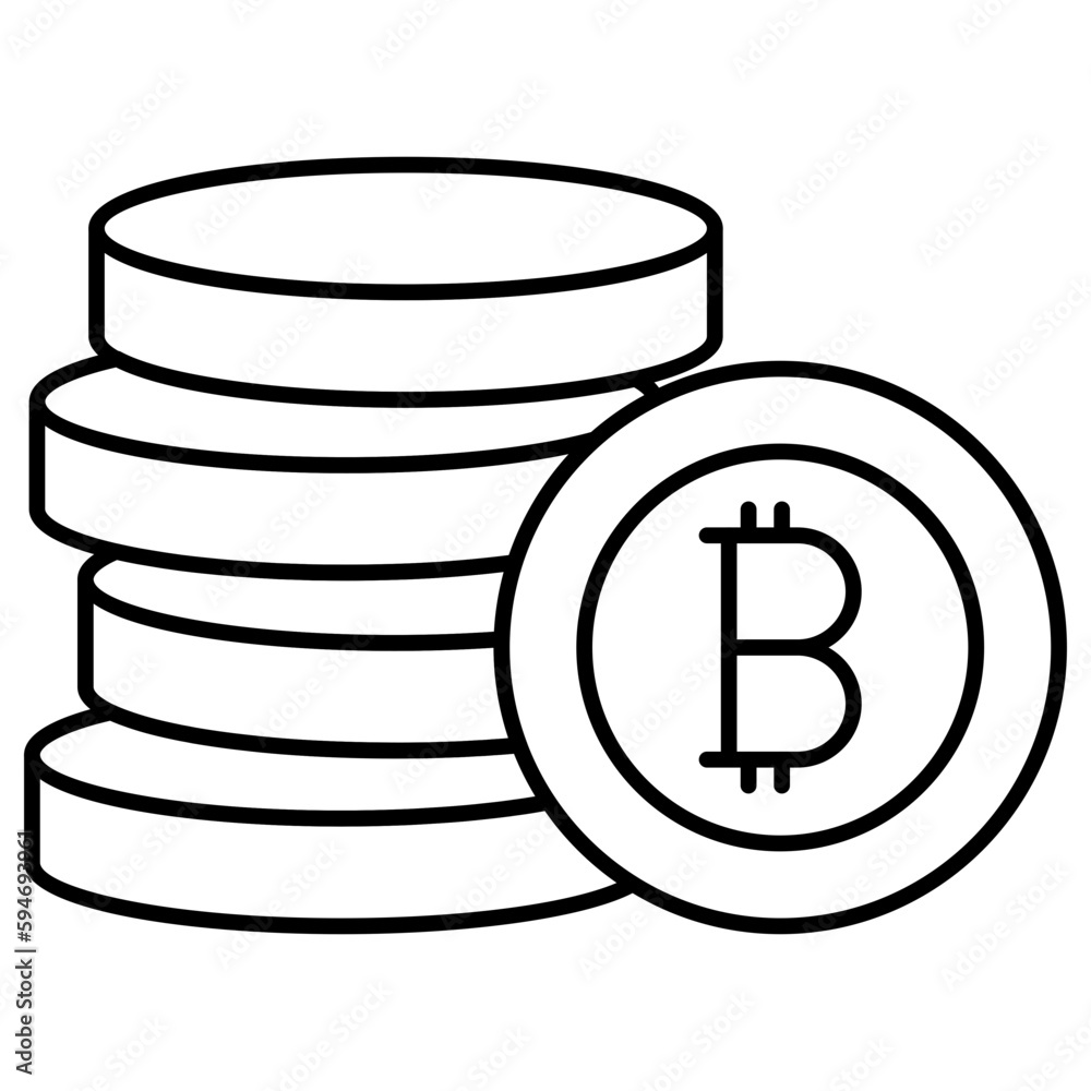 Trendy vector design of bitcoins Trendy vector design of bitcoins
