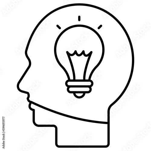 Modern design icon of creative brain
