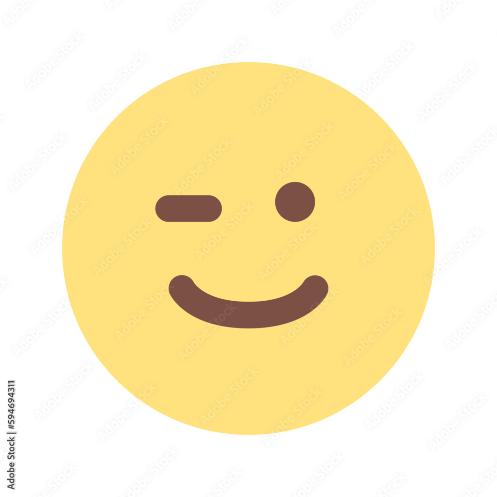 Fototapeta premium wink flat icon