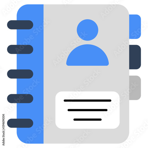 Premium download icon of contact book