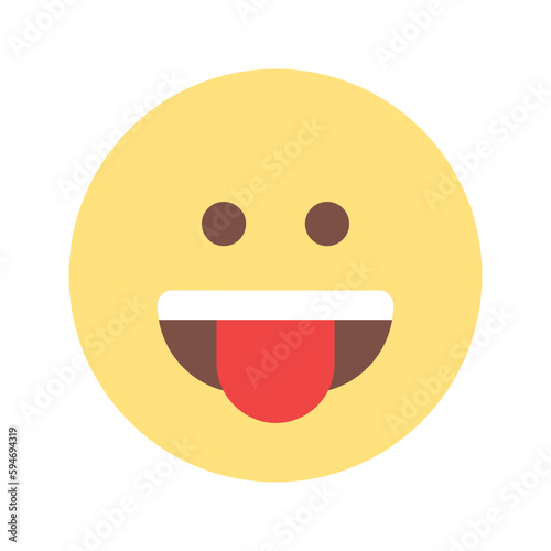 tongue out flat icon