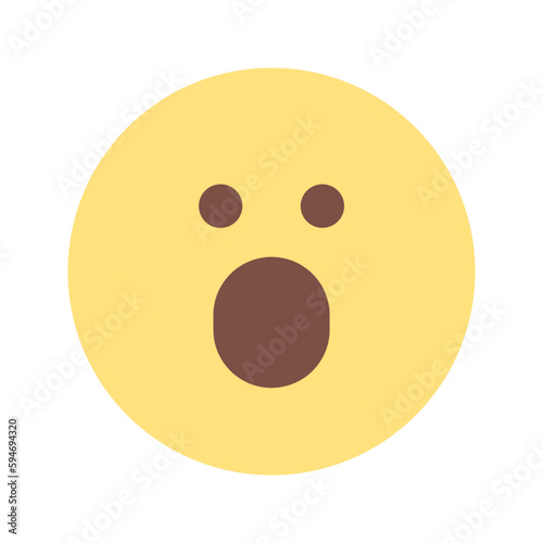 shocked flat icon