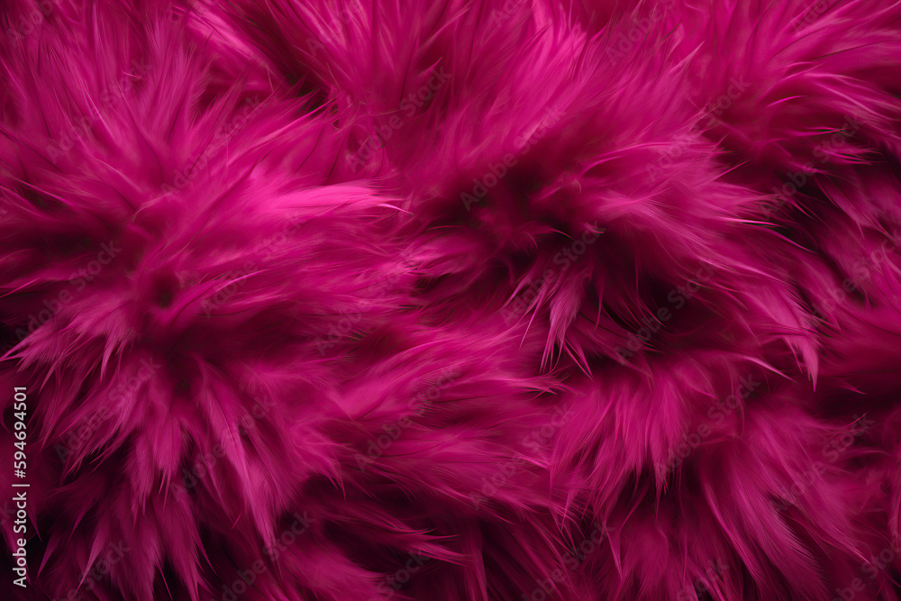 Pink fur background. Generative AI.