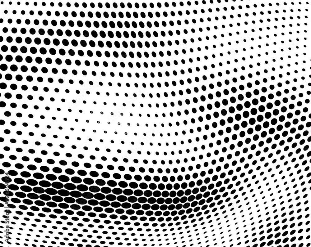 The halftone texture is black and white. A chaotic pattern of dots. Background for business cards, websites, catalogs
