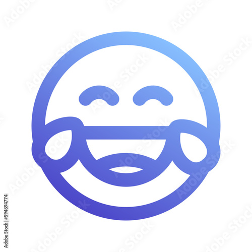 laughing gradient icon