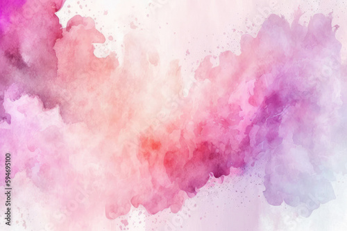 Abstract pink watercolor background for design or presentation. Generative AI