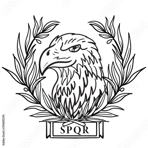 Roman Eagle with the inscription SPQR