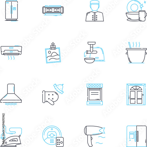 VIP treatment linear icons set. Exclusive, Privileged, Elite, Special, Lavish, High-end, Upscale line vector and concept signs. Prestigious,Coddled,Favored outline illustrations