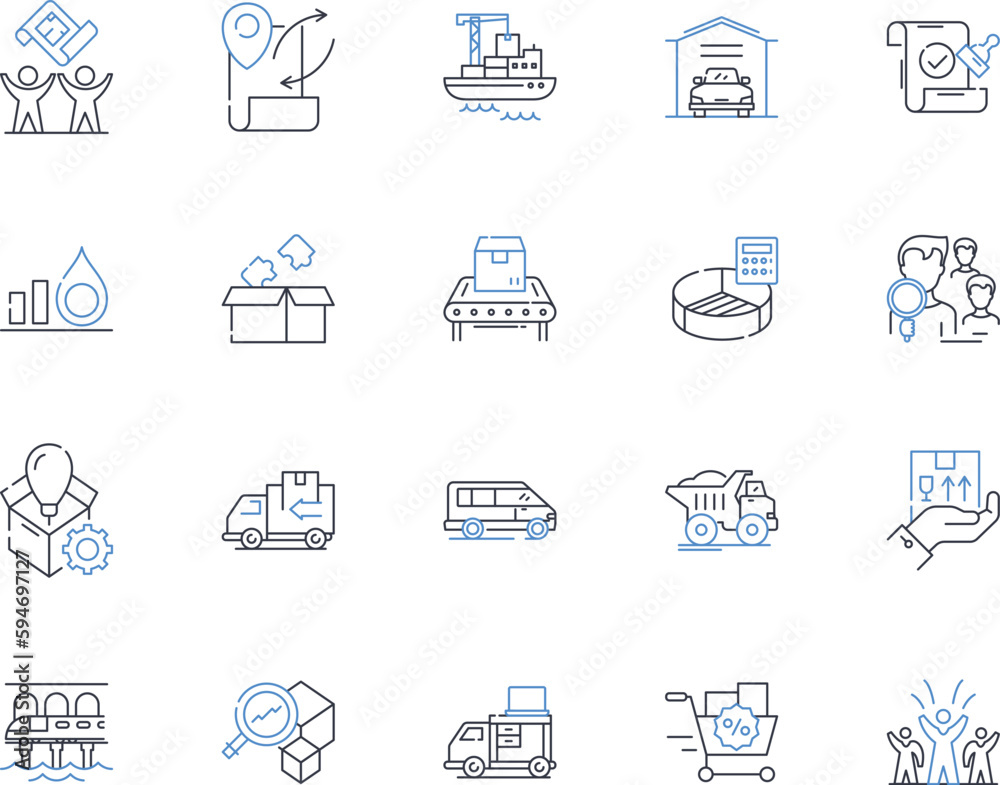 Product marketing line icons collection. Promotion, Advertising, Branding, Strategy, Sales, Positioning, Differentiation vector and linear illustration. Campaigns,Communication,Customer outline signs
