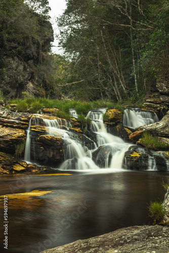 waterfall in the city of Santo Antonio do Itamb    State of Minas Gerais  Brazil