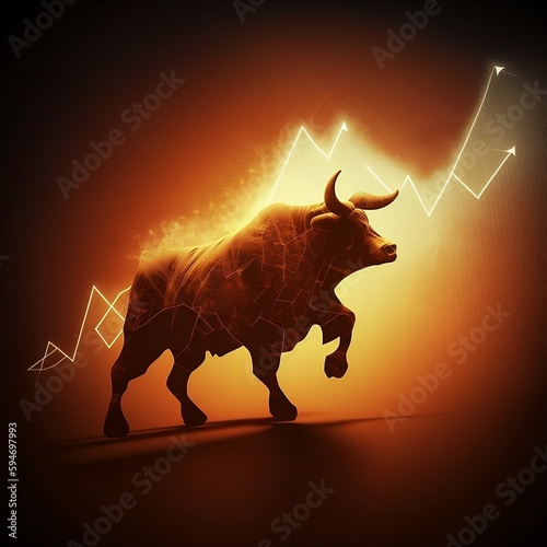 Obraz na płótnie Aktien Bull 
