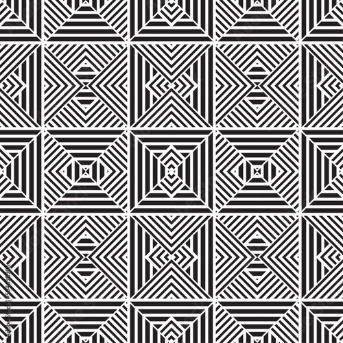 Vector seamless models. Modern stylish texture. Composition from regularly repeating geometrical element. Monochrome, simple. Vector illustrations.