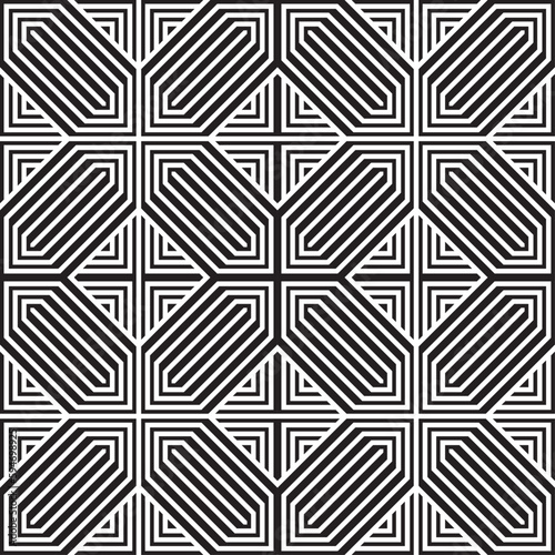 Vector seamless models. Modern stylish texture. Composition from regularly repeating geometrical element. Monochrome, simple. Vector illustrations.