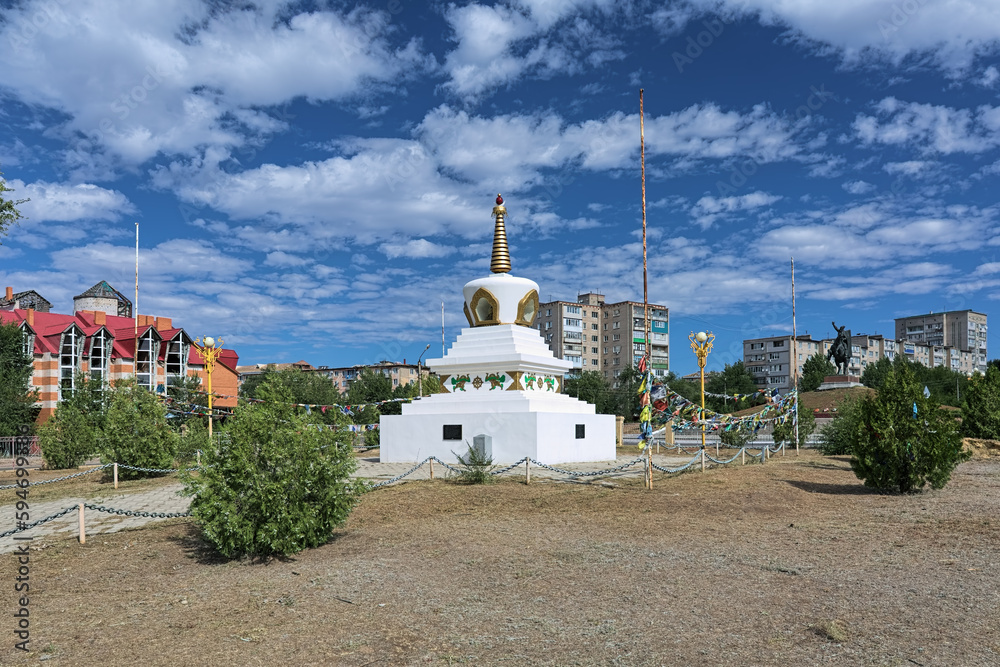 Elista, Russia. Stupa of enlightenment, also known as stupa of reconciliation or stupa of consensus and harmony.
