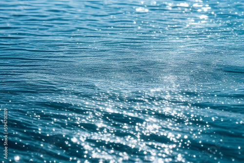 blue water surface with light reflects