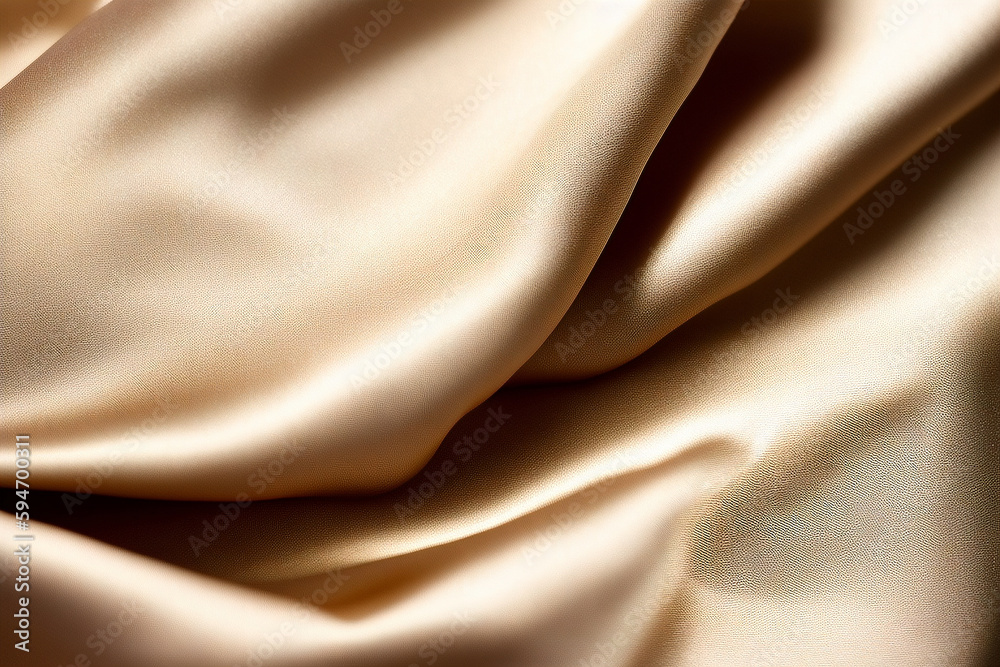 golden silk fabric background, wrinkled, shadows golden silk fabric background, wrinkled, shadows