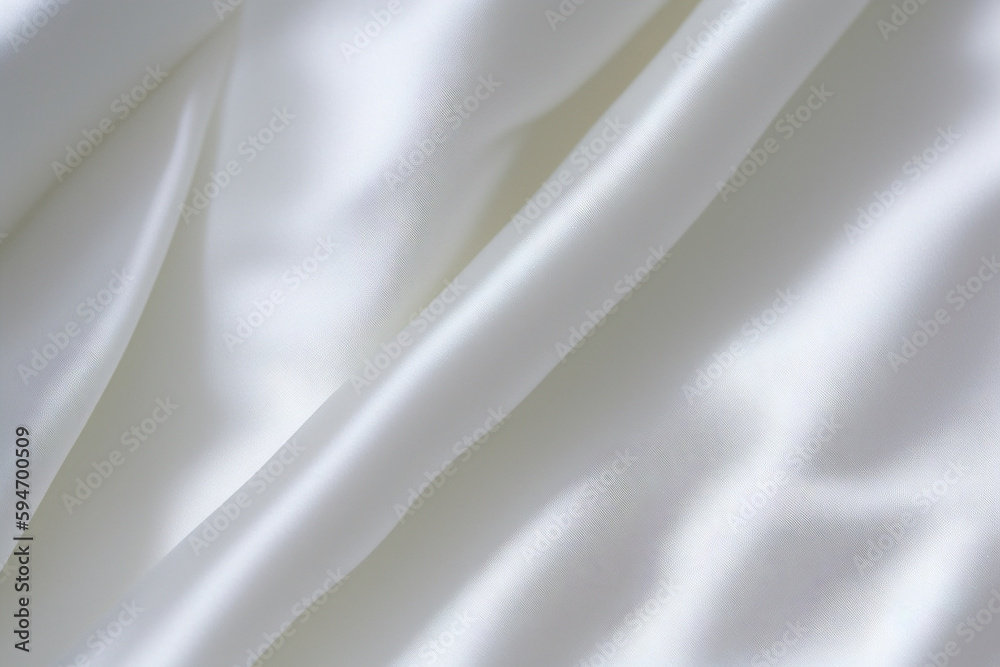 white satin fabric background, wrinkled fabric