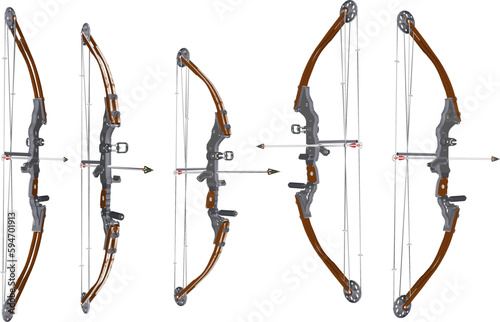 Vector sketch of modern crossbow weapon illustration