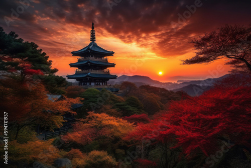 Japan monutian at sunrise