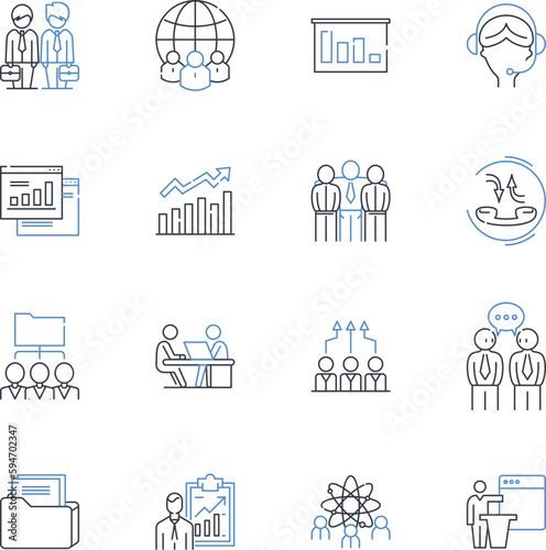 Union cooperation line icons collection. Unity, Solidarity, Collaboration, Alliance, Partnership, Accord, Harmony vector and linear illustration. Coalition,Coordination,Synergy outline signs set