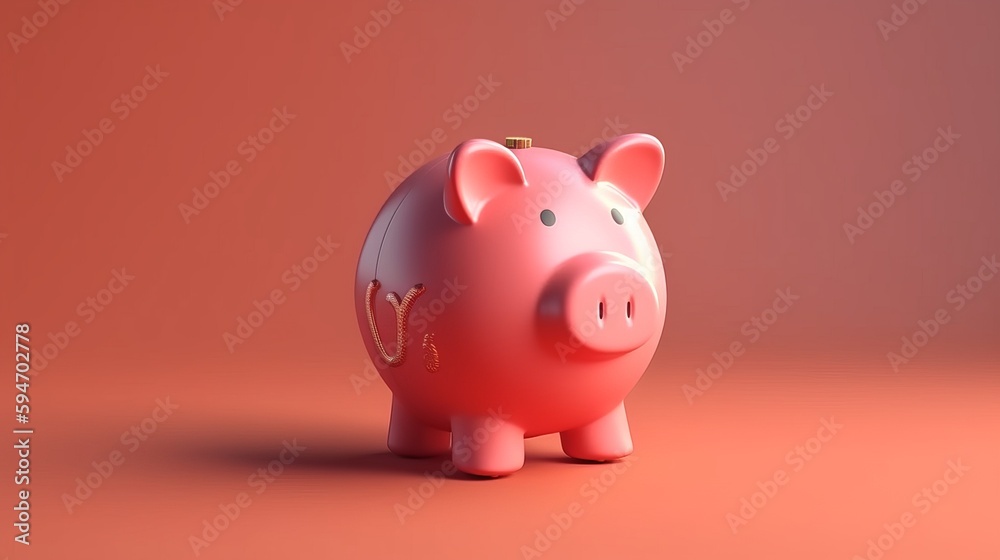 Financial Planning: Saving Money Concept with a Piggy Bank Financial Planning: Saving Money Concept with a Piggy Bank
