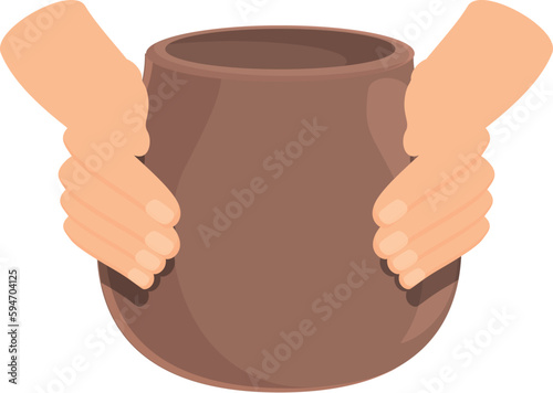 People pottery icon cartoon vector. Art day. Studio potter